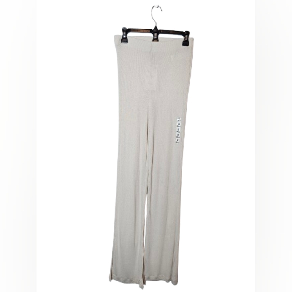 Zara Cream Viscose And Polymide Casual Pants Womens Size Medium *Tall